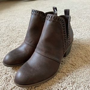 Brand New Rock & Candy Brown Leather Booties